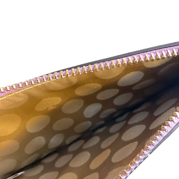 Kate Spade New York Wristlet Wallet Pink Violet Leather Zip Clutch  NWT - Picture 6 of 8